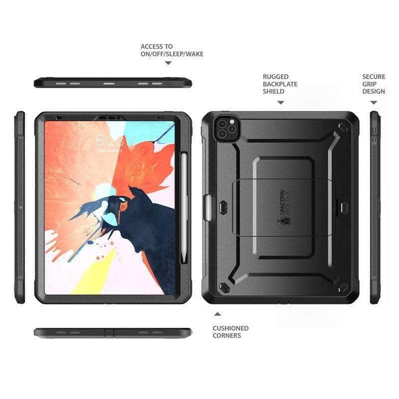 CaseBuddy Australia Casebuddy Black iPad Pro 12.9 (2020) SUPCASE UB Pencil Charging Built-in Screen Protector Full-Body Rugged Case