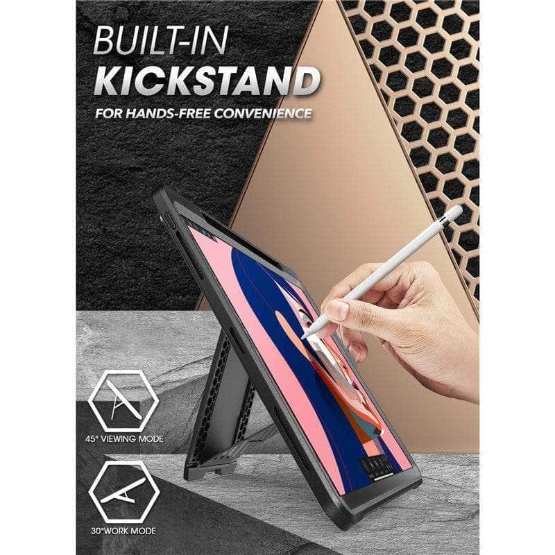 CaseBuddy Australia Casebuddy Black iPad Pro 12.9 (2020) SUPCASE UB Pencil Charging Built-in Screen Protector Full-Body Rugged Case