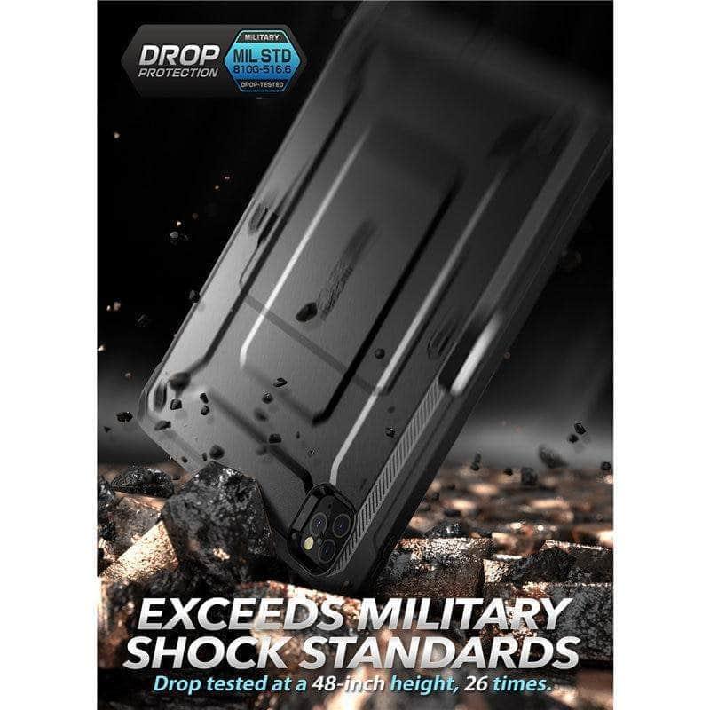 CaseBuddy Australia Casebuddy Black iPad Pro 12.9 (2020) SUPCASE UB Pencil Charging Built-in Screen Protector Full-Body Rugged Case