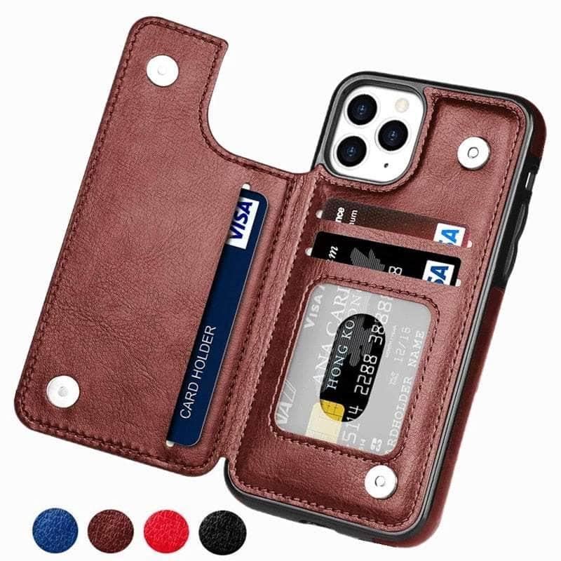 Casebuddy iPhone 14 Max Slim Fit Leather Wallet Card Slots Flip Case