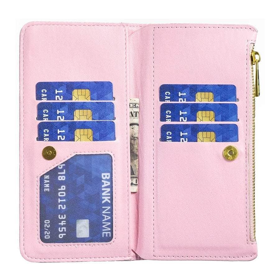 Casebuddy iPhone 14 Pro Max Flip Zipper Leather Case