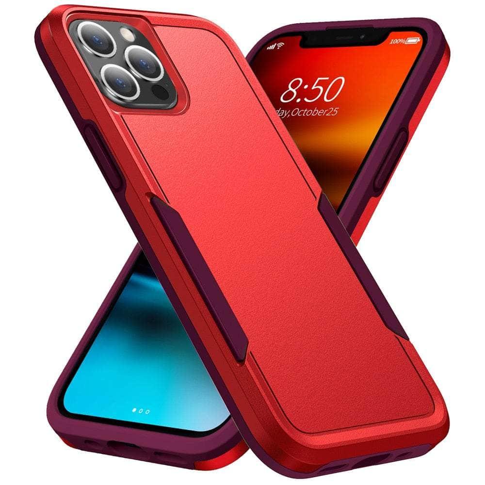Casebuddy Red / for iPhone 14 Pro iPhone 14 Pro Sturdy Heavy Duty Hybrid Armor Case