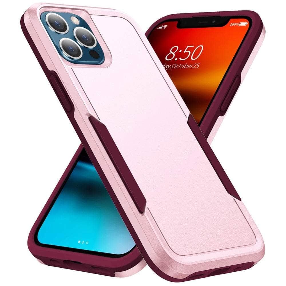 Casebuddy Pink N Red / for iPhone 14 Pro iPhone 14 Pro Sturdy Heavy Duty Hybrid Armor Case