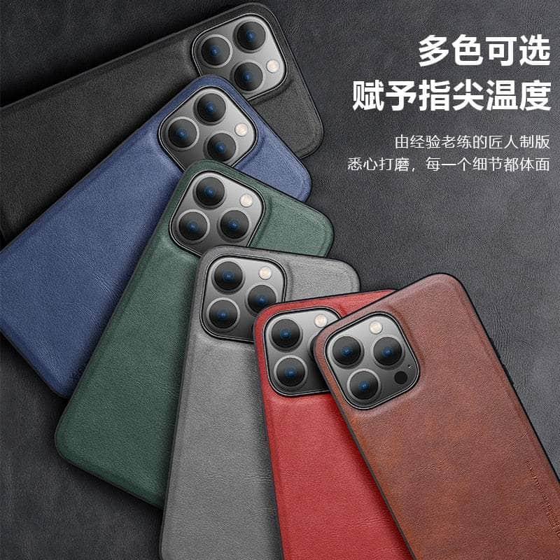 Casebuddy iPhone 14 Pro Vintage Leather TPU Cover