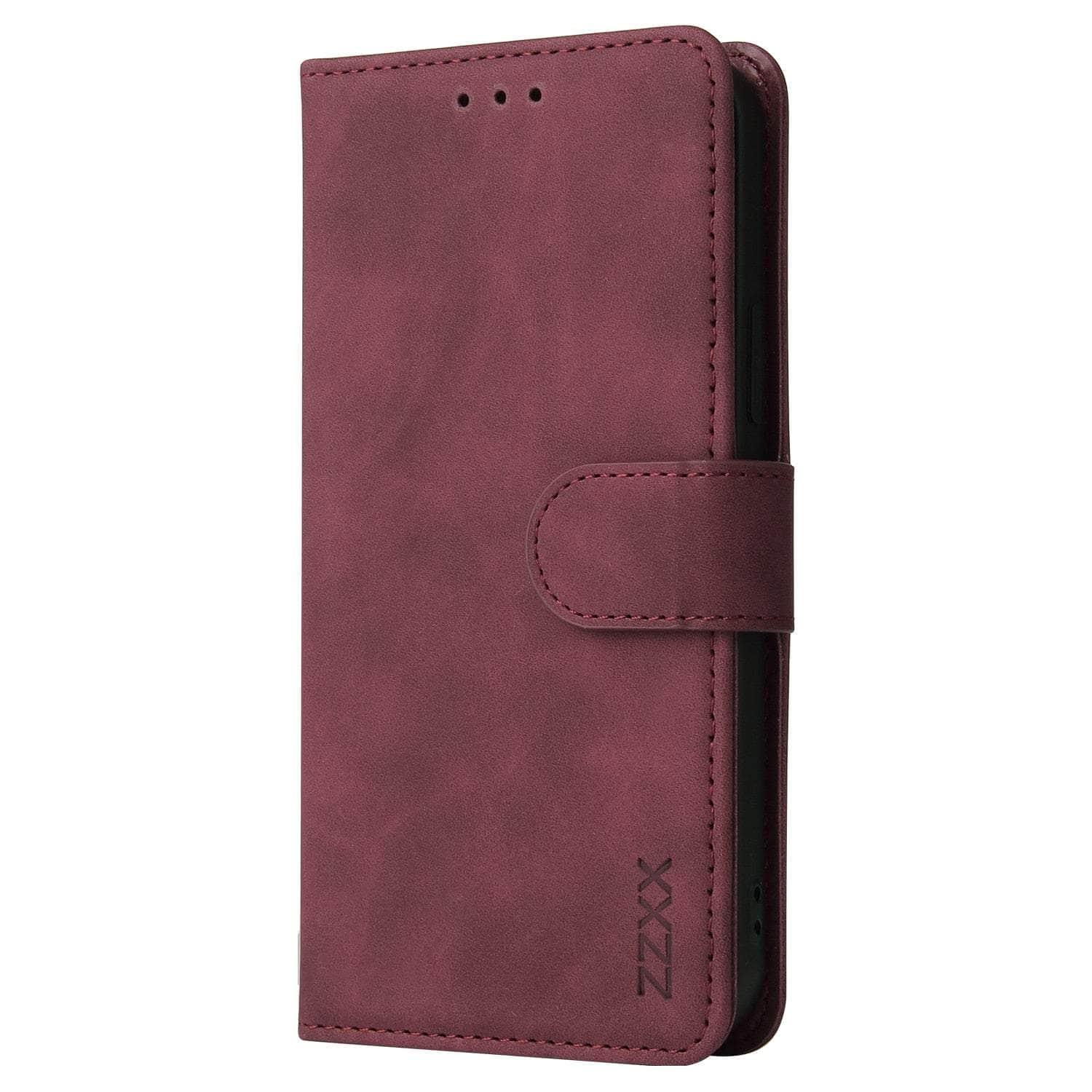 Casebuddy Wine Red / iPhone 14 Pro iPhone 14 Pro Wallet Leather Case