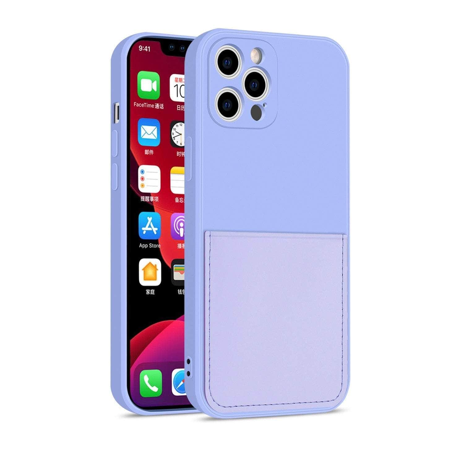 Casebuddy for iPhone 14 / TU1 iPhone 14 Silicone Card Holder Wallet