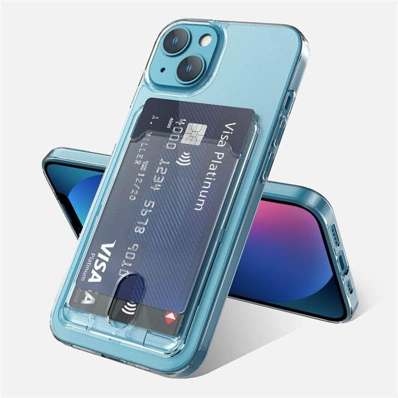 Casebuddy iPhone 14 Transparent Card Slot Holder Wallet