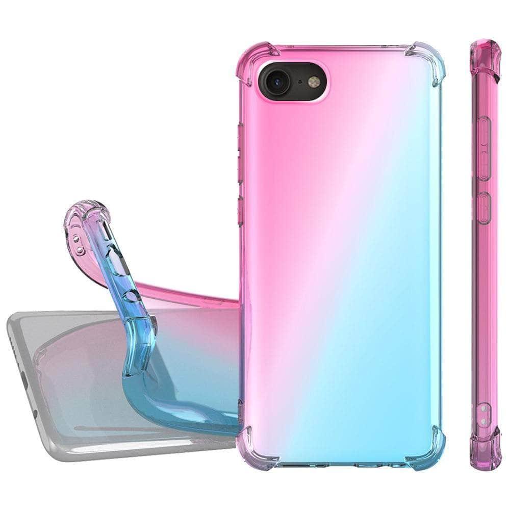 iPhone SE 2020 Gradient Color Soft TPU Reinforced Corner Bumper Shockproof Cover - CaseBuddy