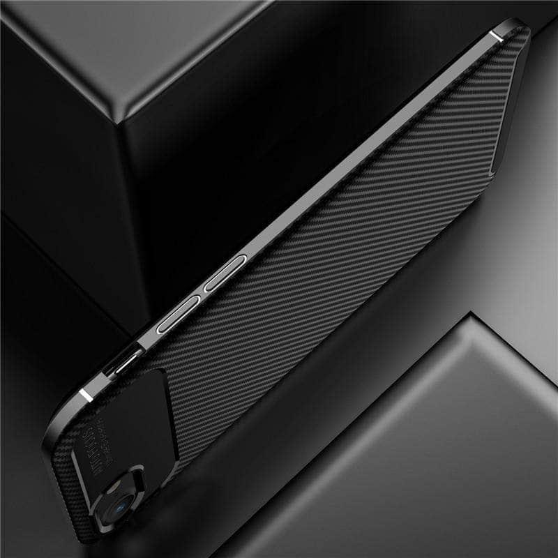 iPhone SE 2020 Shockproof Carbon Fiber TPU Case - CaseBuddy