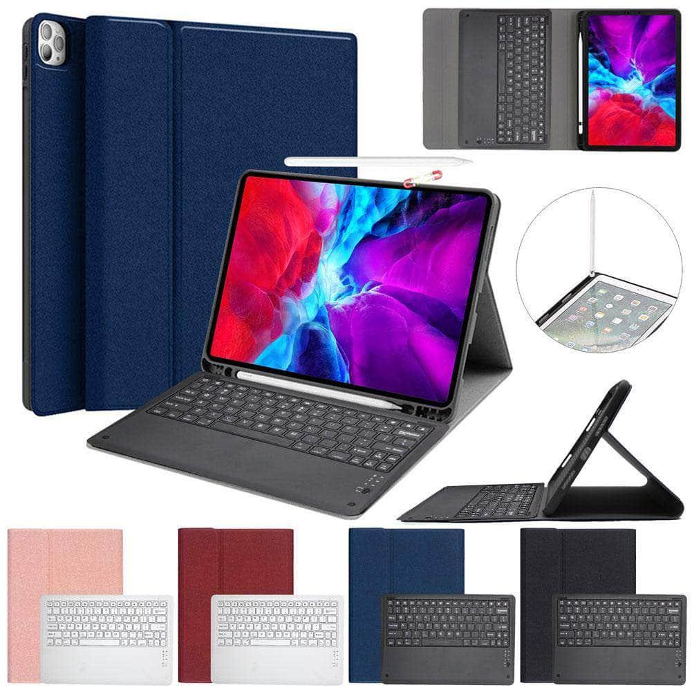 Keyboard Case Protect Shell iPad Pro 12.9 2020 Flip Folio Stand With Pen Holder - CaseBuddy