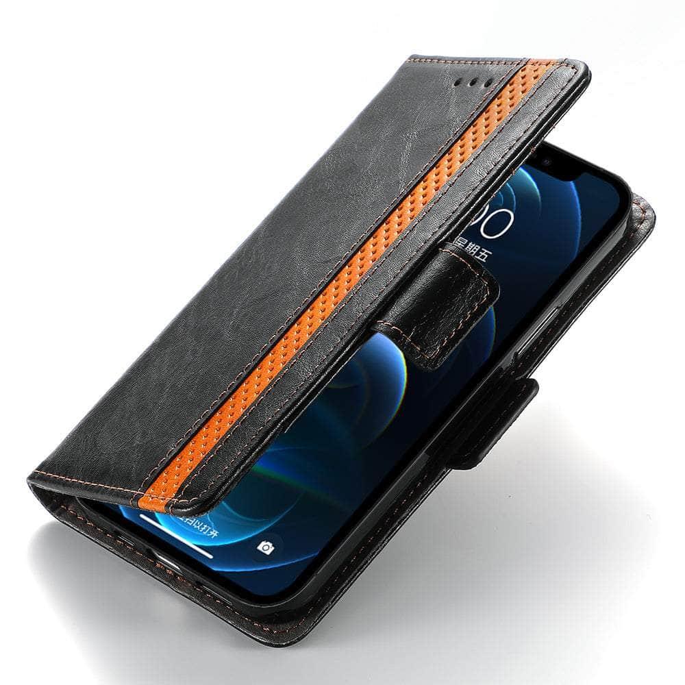 CaseBuddy Australia Casebuddy Leather Case For iPhone 13 12 11 Pro Mini XR XS Max X 8 7 Plus Wallet Flip Book Case Cover Coque For Apple iPhone SE 2022 2020