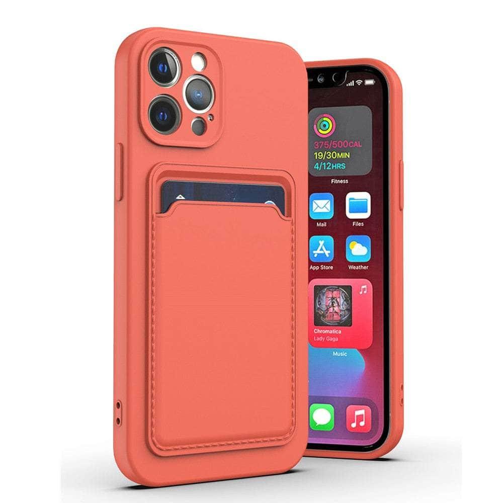 Casebuddy for iPhone 14 Max / Pink Citrus Liquid Silicone iPhone 14 Max Wallet Case