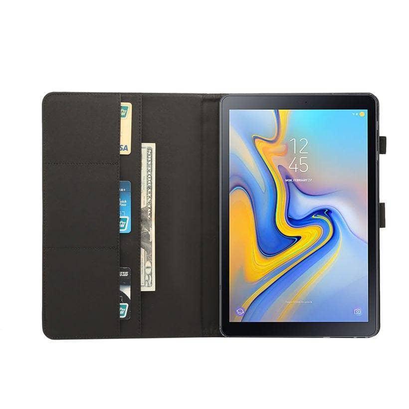 Luxury Case Samsung Galaxy Tab A 10.5 T590 T595 T597 SM-T595 Leather Look Stand - CaseBuddy