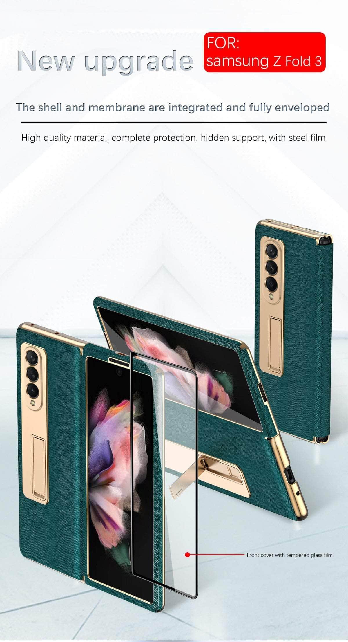 CaseBuddy Australia Casebuddy Luxury Galaxy Z Fold 3 Foldable Kickstand Front Cover