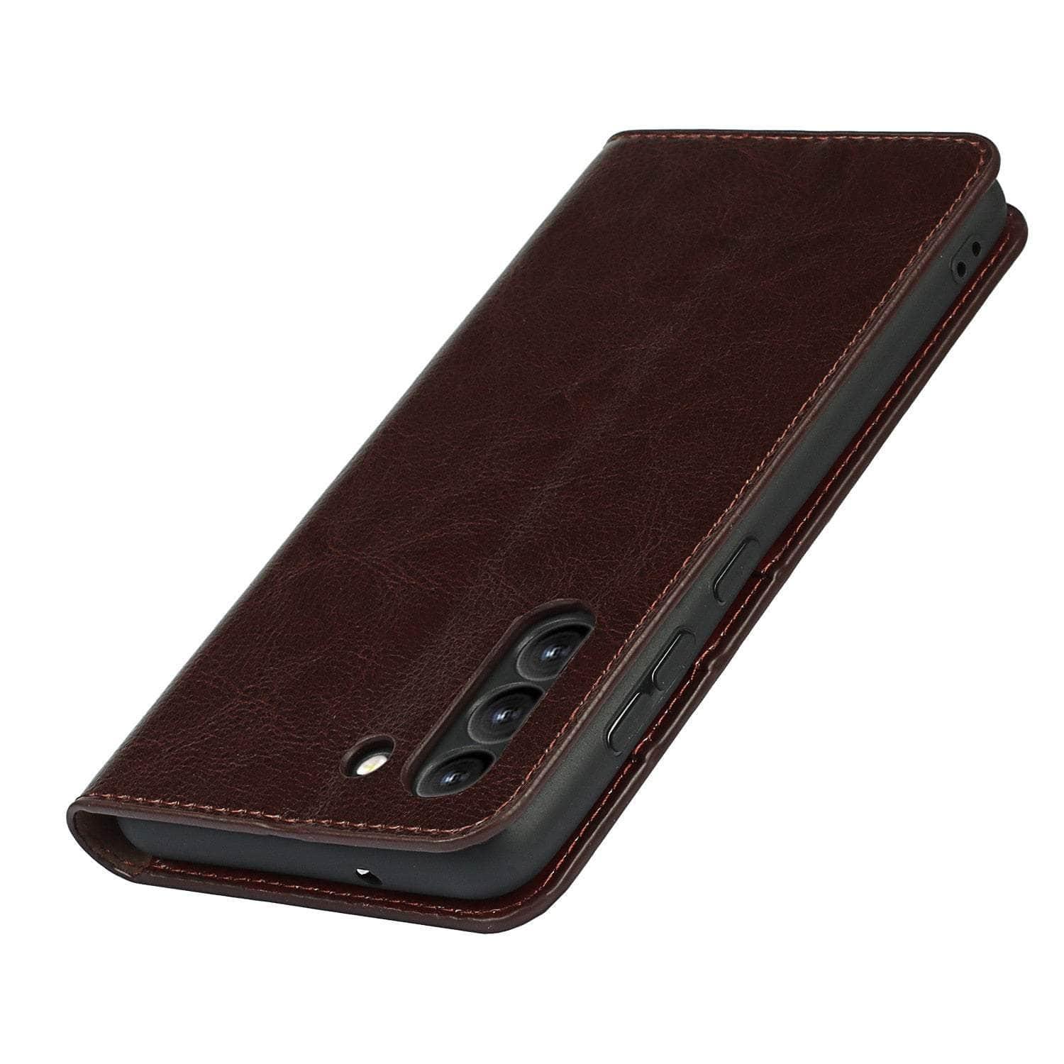 CaseBuddy Australia Casebuddy Real Genuine Leather Flip S22 Plus Cover Credit Card Holder