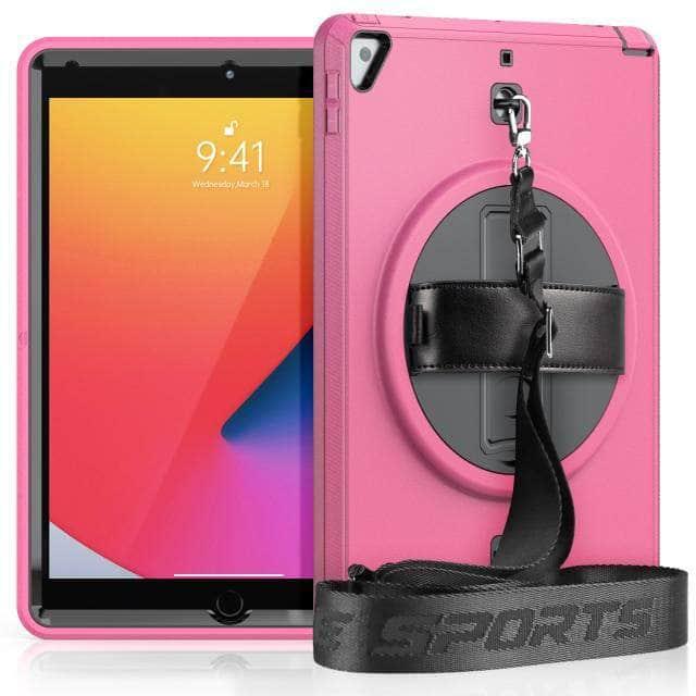 CaseBuddy Australia Casebuddy pink / iPad 10.2 (2021) 9th Rotation iPad 9 Kickstand Hand Strap Case