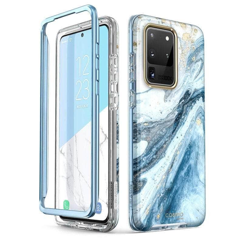 Casebuddy Blue / PC + TPU S20 Ultra i-Blason Cosmo Full-Body Glitter Bumper