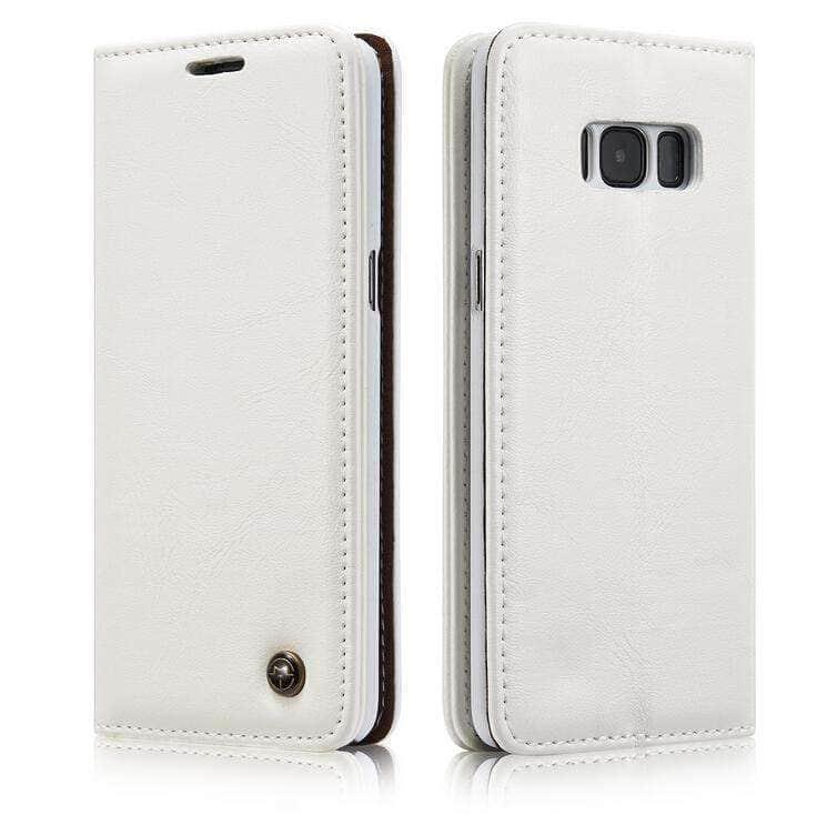 Case Buddy.com.au Note 8 Cases White Samsung Galaxy Note 8 Deluxe Leather Organiser Case Samsung Galaxy Note 8 Deluxe Leather Organiser Case