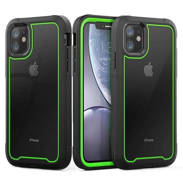 CaseBuddy Australia Casebuddy iPhone 13 Pro / Green Shockproof Armor iPhone 13 Pro Hybrid Cover
