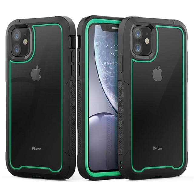 CaseBuddy Australia Casebuddy For iPhone 13Pro Max / Dark Green Shockproof Armor iPhone 13 Pro Max Hybrid Cover