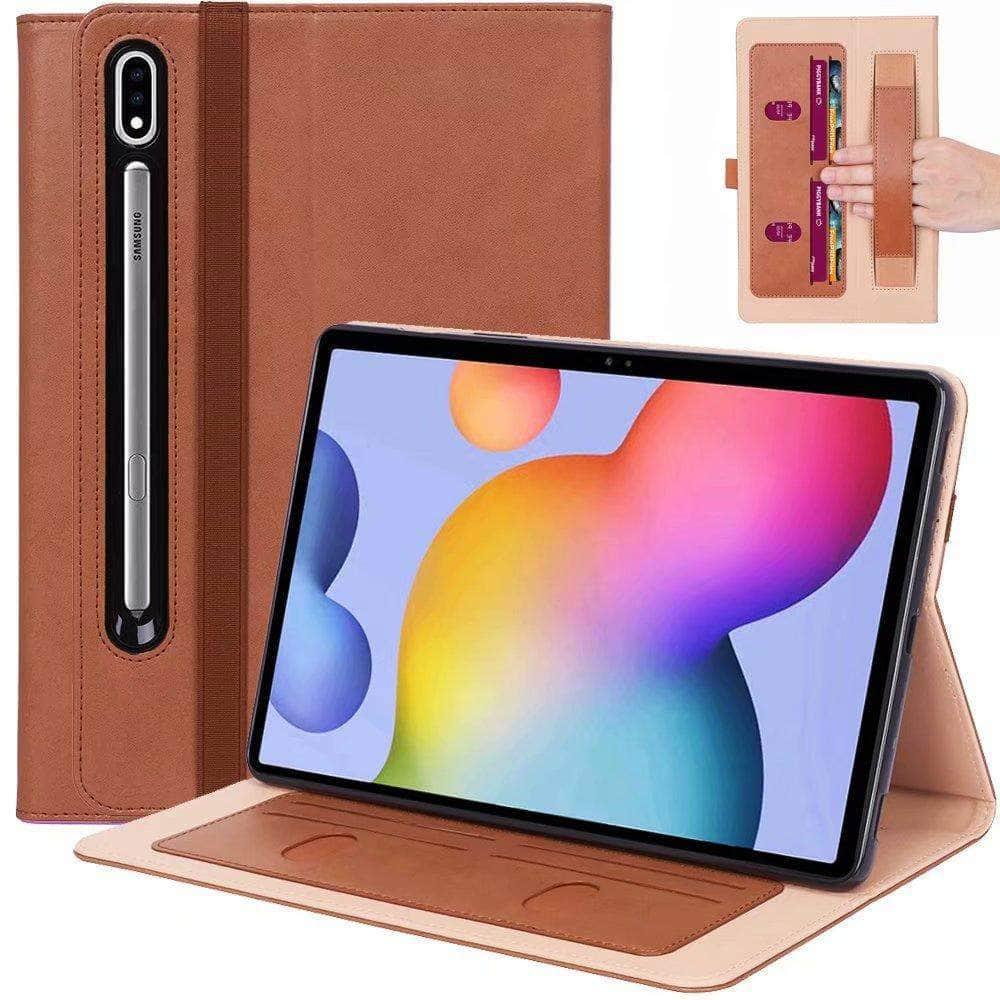 Slim Shell Case Galaxy Tab S7 Plus 12.4 T970 T975 Hand Holder - CaseBuddy