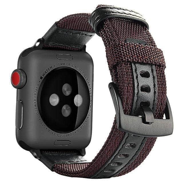CaseBuddy Australia Casebuddy Brown red / 42mm or 44mm Sports Leather Band Apple Watch SE Series 6 5 4 3 2 38/40/42/44