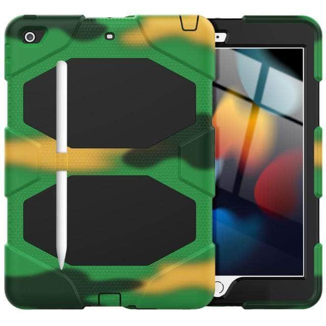 CaseBuddy Australia Casebuddy camouflage / iPad 10.2 (2021) 9th Tough Box Children Safe Case for iPad 9 10.2 2021