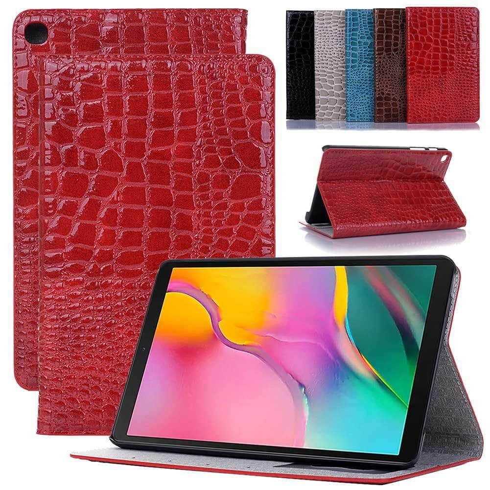 Ultra Slim Smart Cover Samsung Galaxy Tab A 8.0 2019 SM-T290 SM-T295 Crocodile Pattern - CaseBuddy