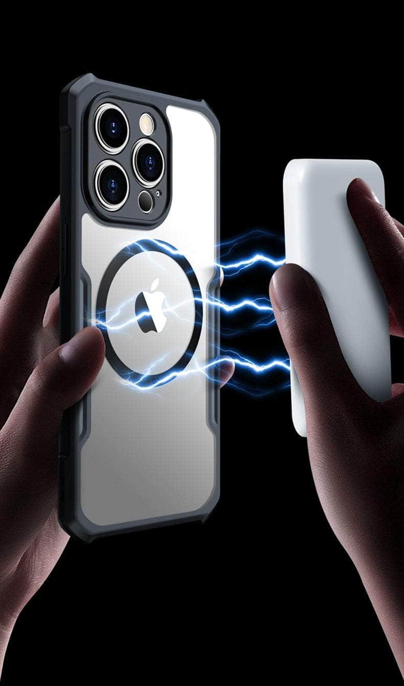 Casebuddy Black Clear / iPhone 14 Plus Xundd iPhone 14 Plus Magnetic Airbags Shockproof Shell