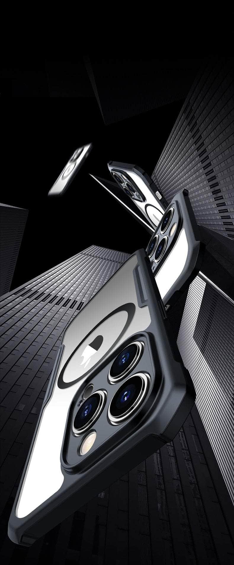 Casebuddy Black Clear / iPhone 14 Plus Xundd iPhone 14 Plus Magnetic Airbags Shockproof Shell