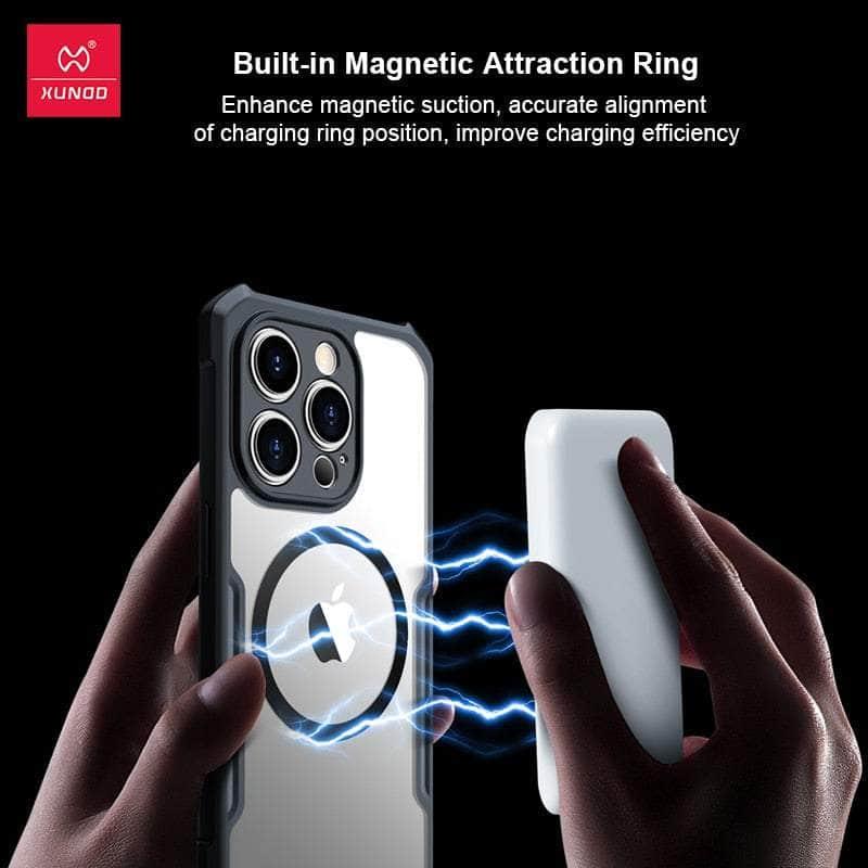 Casebuddy Black Clear / iPhone 14 Plus Xundd iPhone 14 Plus Magnetic Airbags Shockproof Shell
