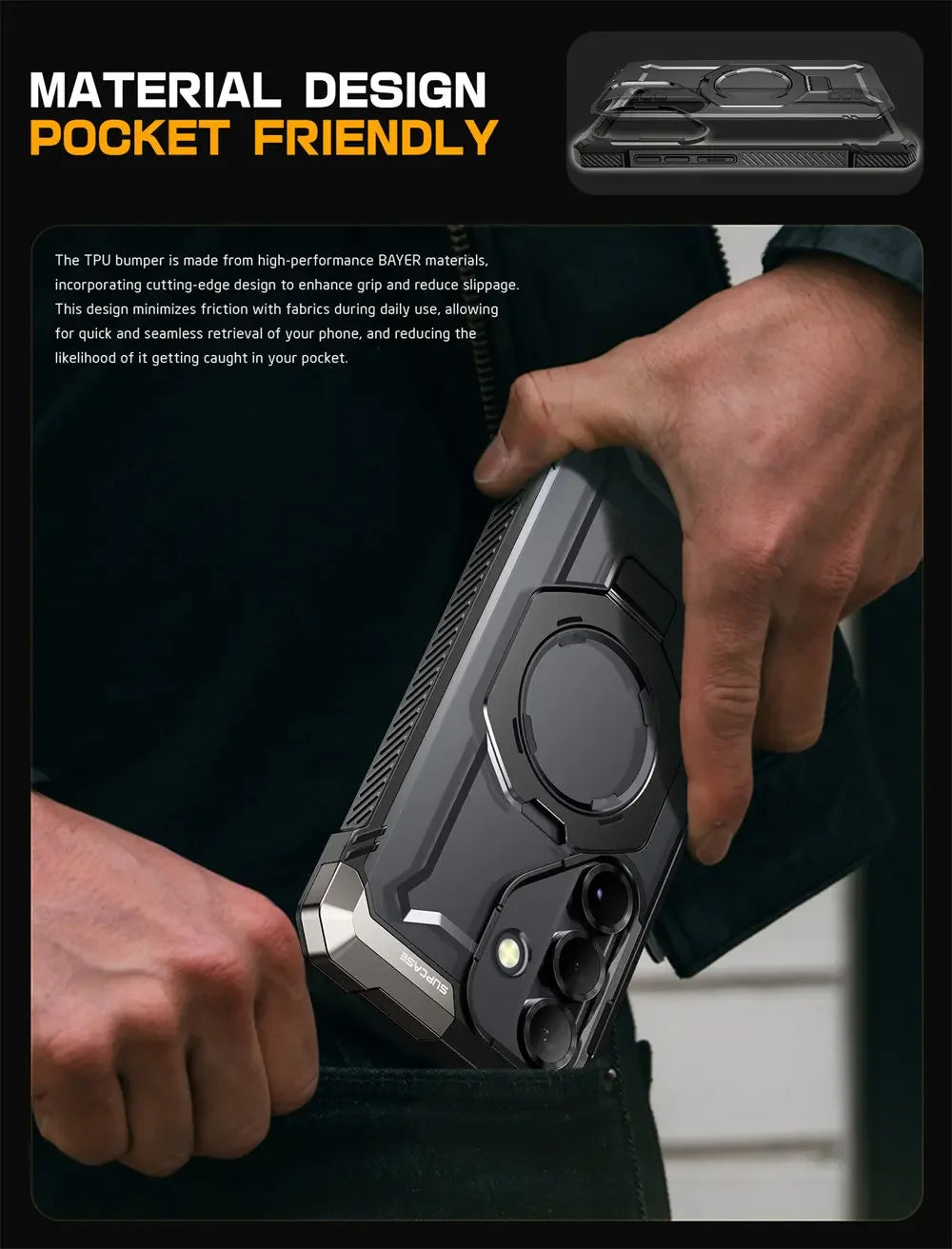 SUPCASE Galaxy S25 2025 UB Grip Anti-Scratch Heavy Duty Case