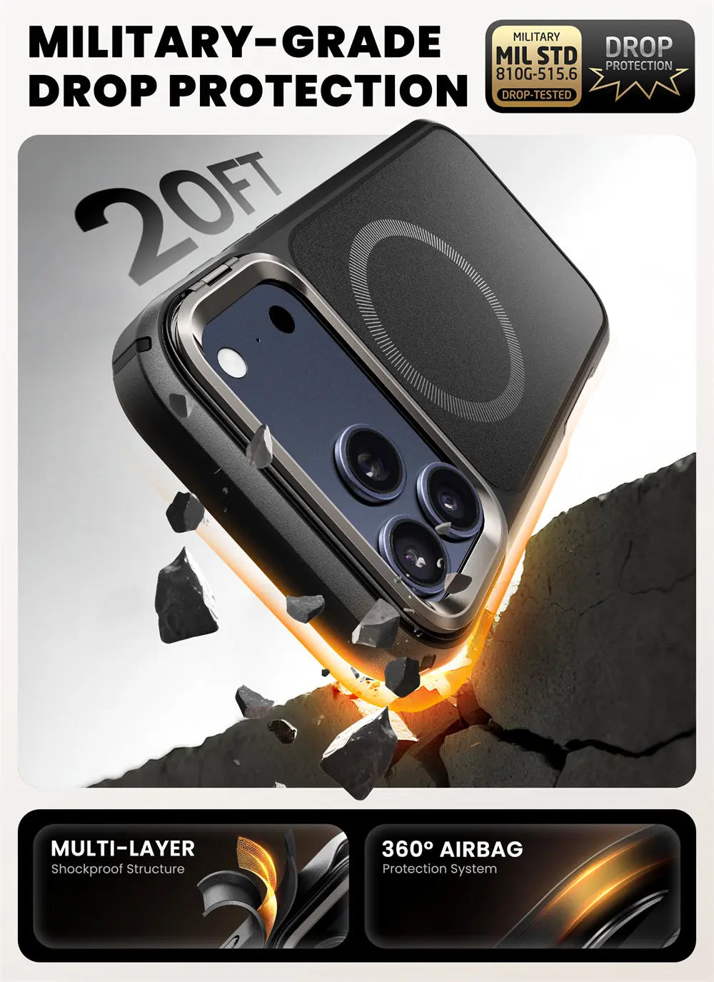 iPhone 17 Pro Case I-BLASON Are Flip Full-Body Heavy Duty Case