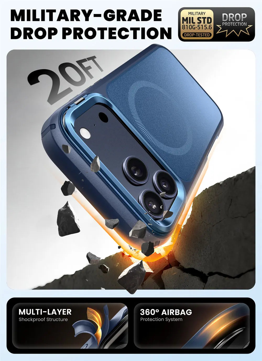 iPhone 17 Pro Case I-BLASON Are Flip Full-Body Heavy Duty Case