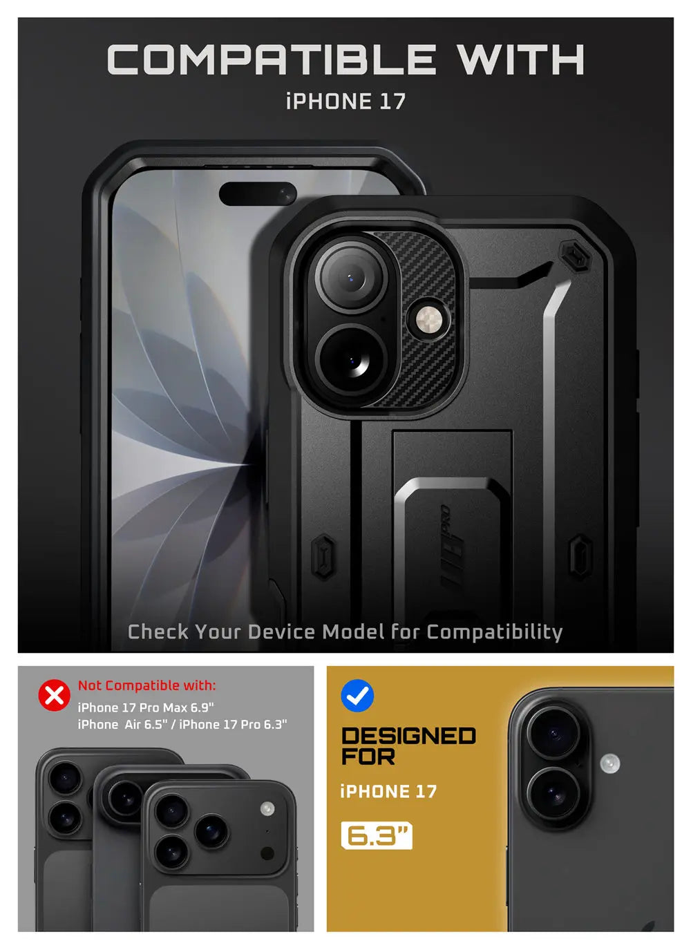 SUPCASE iPhone 17 UB Pro Full-Body Heavy Duty Case