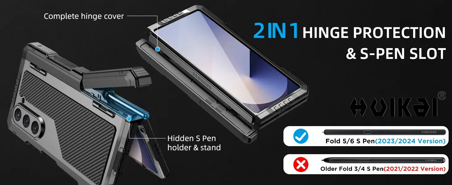 Galaxy Z Fold 7 Metal Bumper Heavy Duty Shockproof Cover
