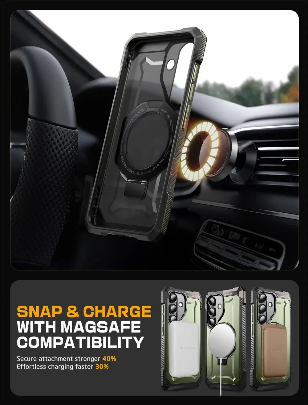 SUPCASE Galaxy S25 2025 UB Grip Anti-Scratch Heavy Duty Case