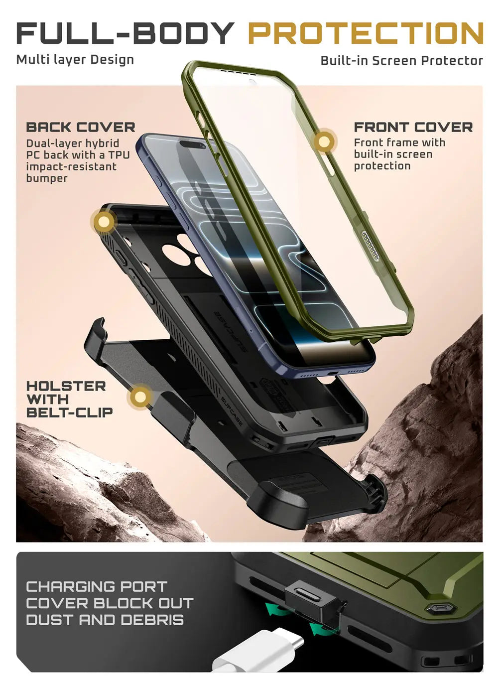 SUPCASE iPhone 17 Pro Max UB Pro Full-Body Heavy Duty Case