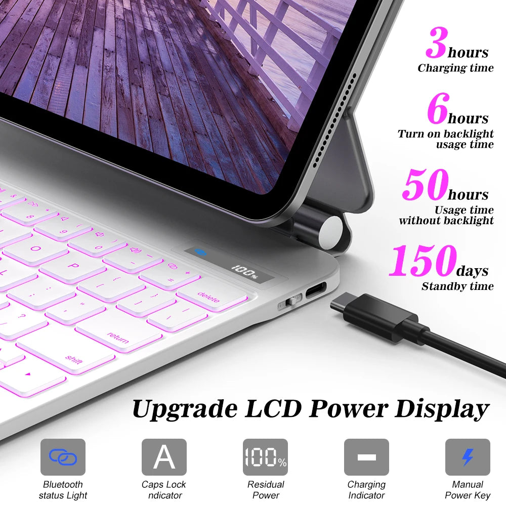 iPad Pro 11 2024/2025 Magic Keyboard LCD Display Multi-Touch Trackpad