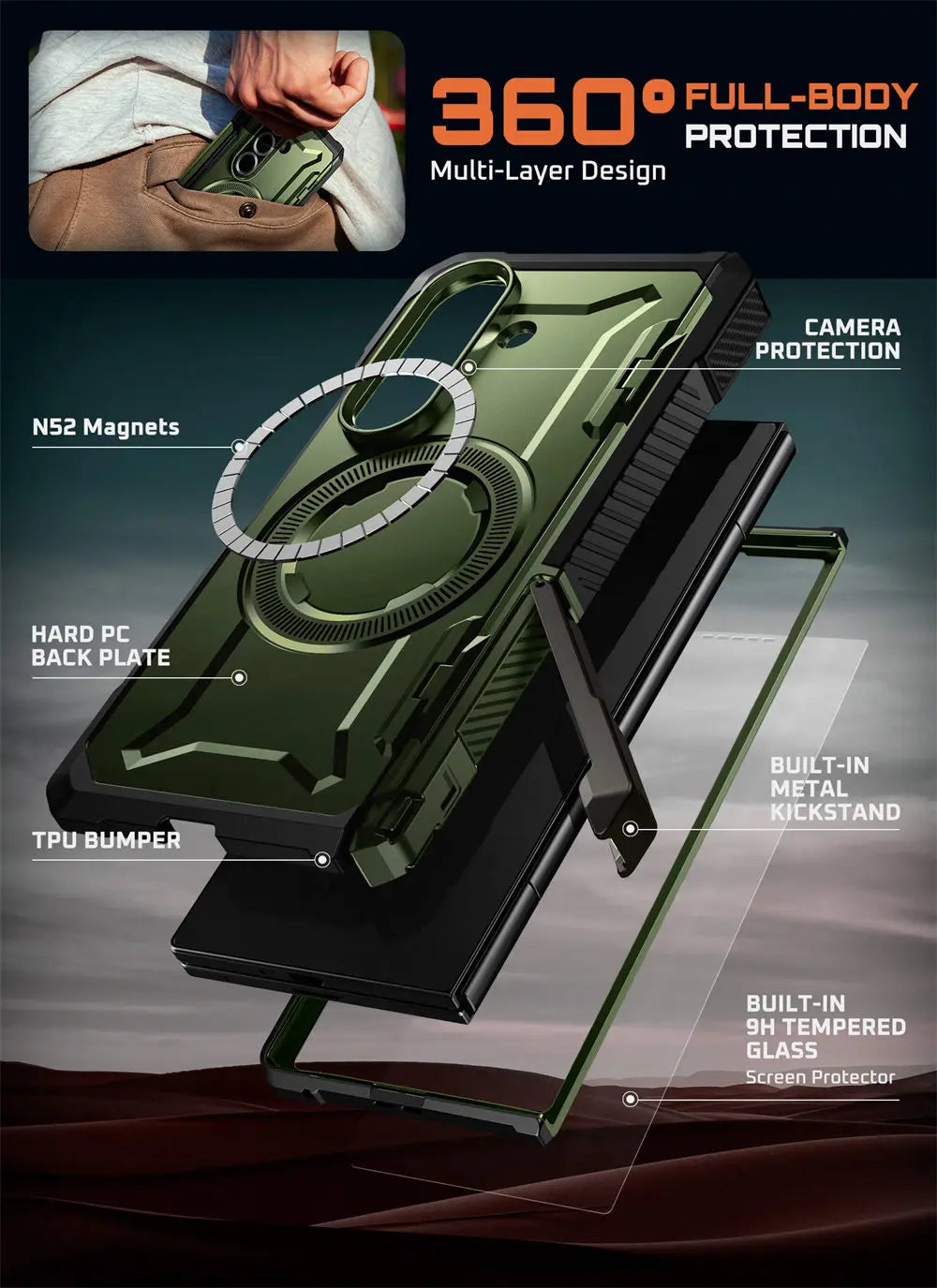 SUPCASE Z Fold 7 UB Grip Anti-Scratch Heavy Duty Case