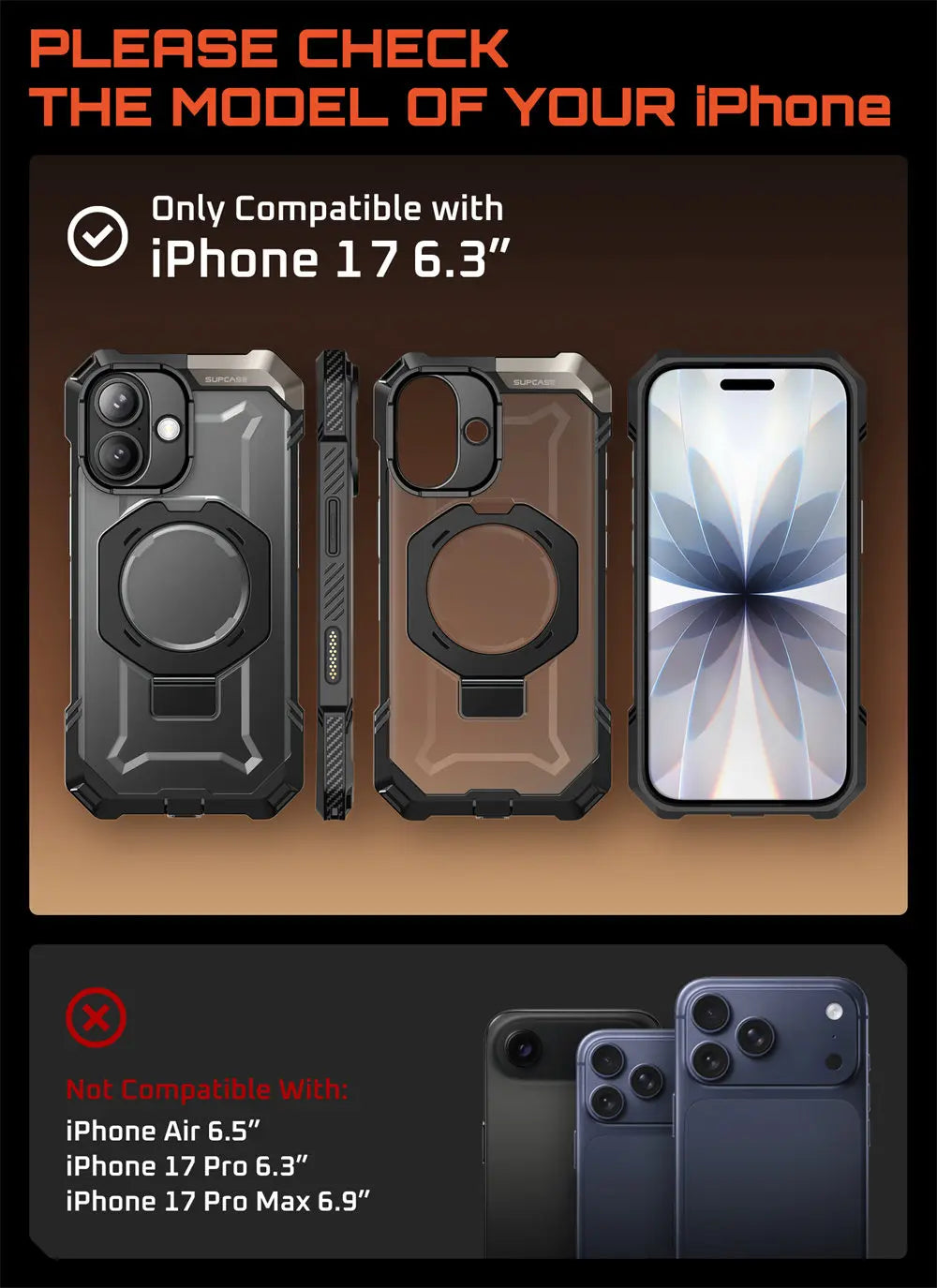 SUPCASE iPhone 17 Camera Control UB Grip Heavy Duty Case