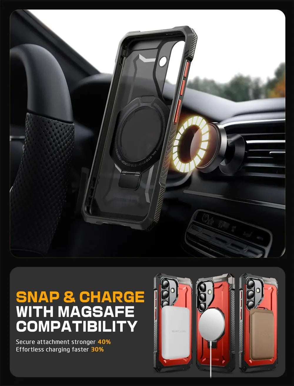 SUPCASE Galaxy S25 2025 UB Grip Anti-Scratch Heavy Duty Case