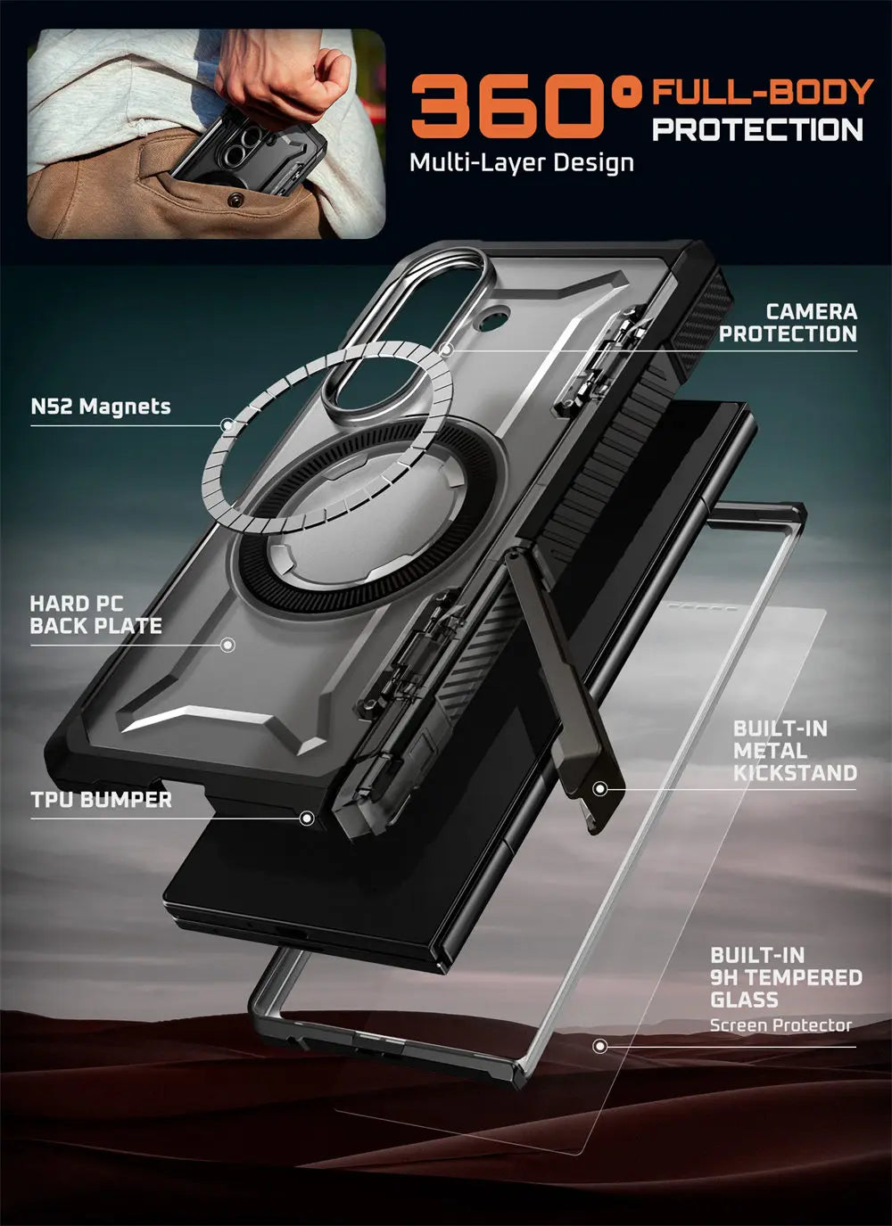 SUPCASE Z Fold 7 UB Grip Anti-Scratch Heavy Duty Case