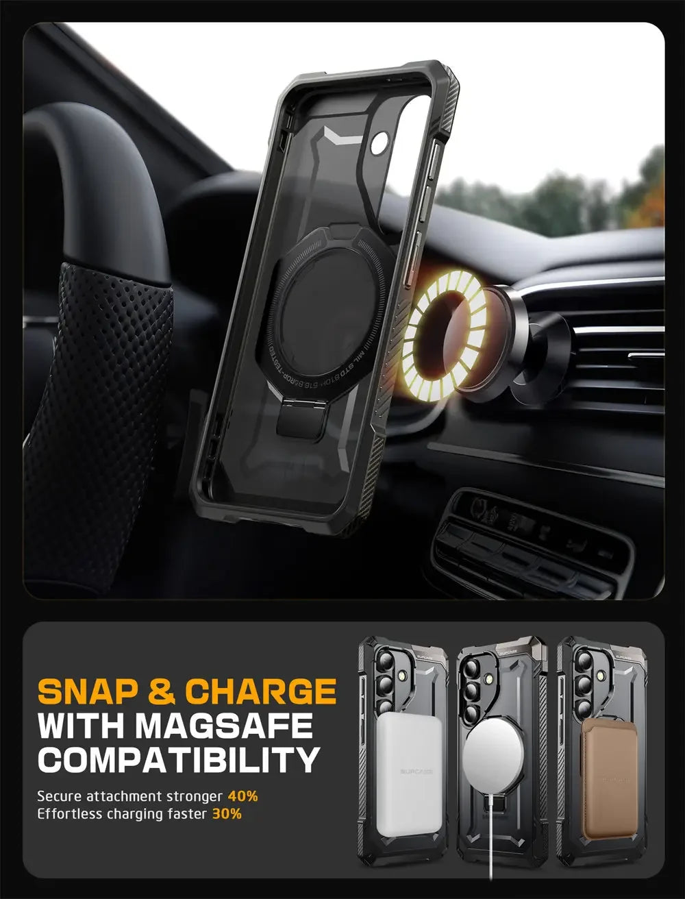 SUPCASE Galaxy S25 2025 UB Grip Anti-Scratch Heavy Duty Case