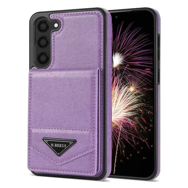 Anti-theft Galaxy S23 FE Brush Wallet Flip Case