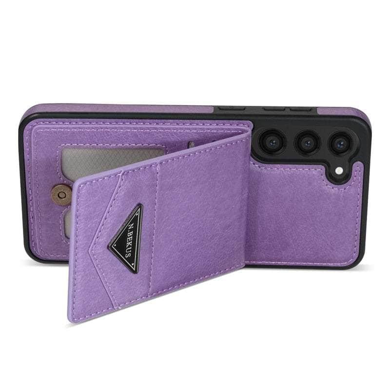 Anti-theft Galaxy S23 FE Brush Wallet Flip Case