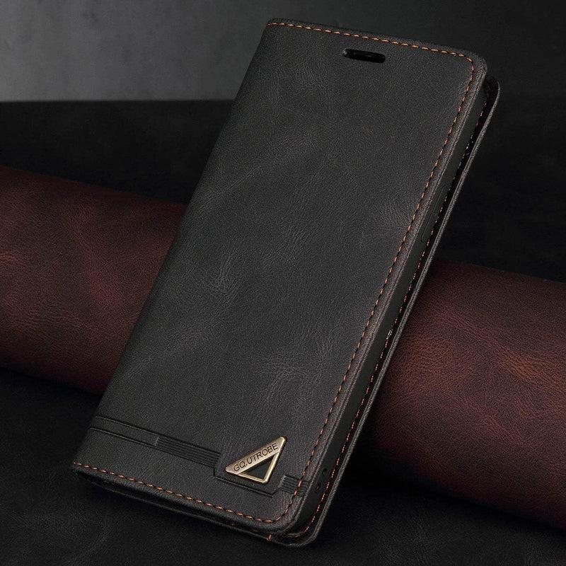 Casebuddy Black / Galaxy A14 Anti-theft Galaxy A14 Leather Wallet