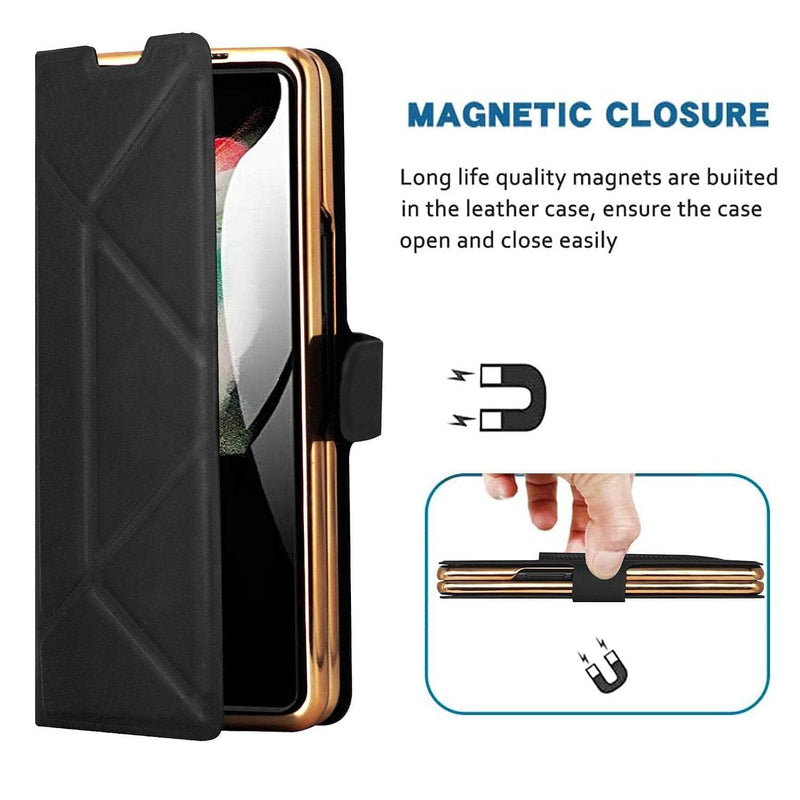 CaseBuddy Australia 0 Magnetic Vegan Leather Galaxy Z Fold 4 Case