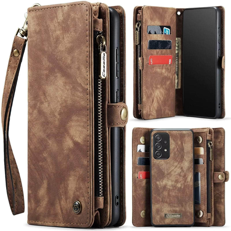 Casebuddy brown / Samsung A14 Detachable Galaxy A14 Wallet Case