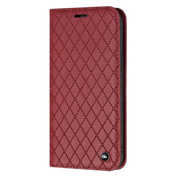 Casebuddy Red / For Galaxy A14 5G Embossing Samsung Galaxy A14 Vegan Leather Wallet